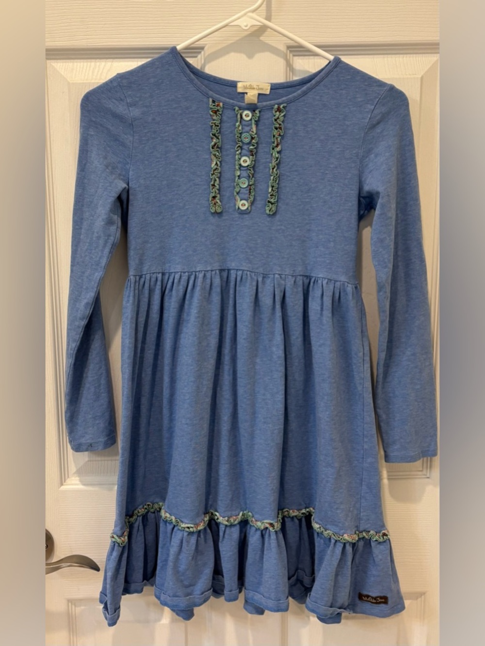 Matilda Jane Blue Long-Sleeve Ruffle Dress